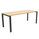 RAPIDLINE DELUXE PROFILE STEEL FRAME TABLE 1200 X 600MM NATURAL OAKBLACK