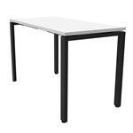 RAPIDLINE DELUXE PROFILE STEEL FRAME TABLE 1200 X 600MM NATURAL WHITEBLACK