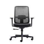 RAPIDLINE LOTTO MEDIUM BACK MESH OPERATOR CHAIR 685 X 580 X 950MM BLACK FRAME AND BLACK MESH