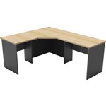 RAPID WORKER CORNER WORKSTATION COMPLETE 1800 X 1500 X 600MM OAKIRONSTONE