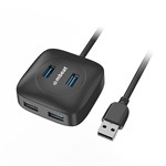 MBEAT USBC TO 4 PORT 30 HUB BLACK
