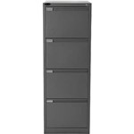 MERCURY FILING CABINET 4 DRAWER 470 X 620 X 1320MM GRAPHITE RIPPLE