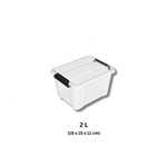 PROTEXT STORAGE TUB WITH CLIP LOCK LID 2LITRE CLEAR