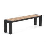 RAPIDLINE RIDGE OUTDOOR BENCH SEAT LARGE EUROPEAN OAKBLACK PC