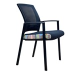 ORANGE DUST DARWIN VISITOR CHAIR 505 X 450 X 875MM ROCK BLACK