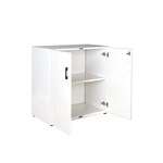 STEELCO 1 TIER GROUND CUPBOARD 800 X 800 X 450MM WHITE