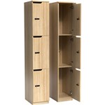 OLG KNOX 3 DOOR LOCKER 305 X 455 X 1805MM NORDIC MAPLE