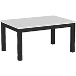 OLG AXIS COFFEE TABLE 900 X 600MM BLACK FRAME WHITE TOP