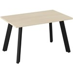 OLG FLARE TABLE 4 LEG BLACK FRAME 1200 X 750MM NORDIC MAPLE