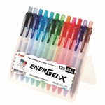 PENTEL BLN105 ENERGEL X RETRACTABLE GEL INK PEN FINE 05MM ASSORTED PACK 12
