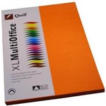 QUILL COLOURED A4 COPY PAPER 80GSM ORANGE PACK 100 SHEETS
