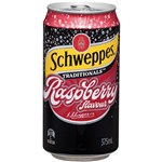 SCHWEPPES TRADITIONALS RASPBERRY SODA CAN 375ML PACK 10
