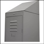STEELCO SLOPING TOP FOR SINGLE LOCKER 380MM SILVER GREY