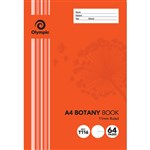 OLYMPIC T116 BOTANY BOOK 11MM RULED 55GSM 64 PAGE A4 PACK 20
