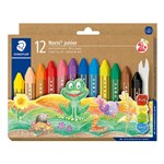 STAEDTLER NORIS 224 JUNIOR WAX CRAYONS ASSORTED BOX 12 HANGSELL