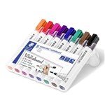 STAEDTLER 351 LUMOCOLOR WHITEBOARD MARKER BULLET ASSORTED WALLET 8