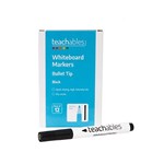 TEACHABLES WHITEBOARD MARKER CHISEL TIP BLACK PACK OF 12