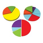 TEACHABLES MAGNETIC FRACTION CIRCLES SET OF 51