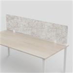 SANA ALTITUDE ABOVE DESK SCREEN 12MM THICK 1200 X 400MM MUSHROOM