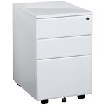 SUMMIT YSMMP MOBILE PEDESTAL 2 DRAWERS 1 FILE DRAWER WHITE