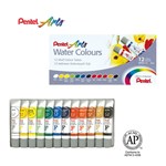 PENTEL ARTS WATER COLOURS ASSORTED PACK 12