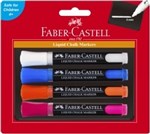 MARKER LIQUID CHALK FABERCASTELL ASST PK4