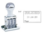 SHINY DIE PLATE DATE STAMP WITH ADJUSTABLE DATE FAXED