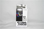 CASIO XR TAPE XR12WE BLACK ON WHITE 12MM