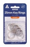 KEY RINGS KEVRON 25MM ZINC PLATED PK10
