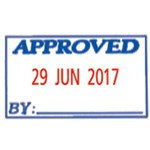 SHINY SELFINKING DATE STAMP WITH MESSAGE  APPROVED 