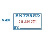 SHINY SELFINKING DATE STAMP WITH MESSAGE  ENTERED