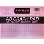 GRAPH PAD 5MM A3 25 LEAF